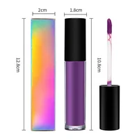 

New design boutique advanced makeup matte liquid lipstick tube packaging glossy lipgloss unique bright colors shiny lip gloss