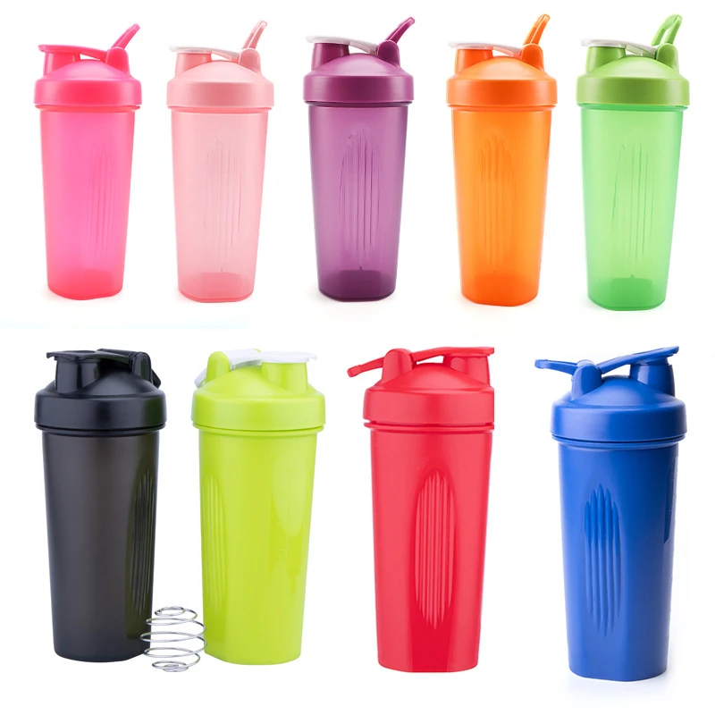 

Plastic protein powder shaker water bottles, 600ml sport plastic water bottles