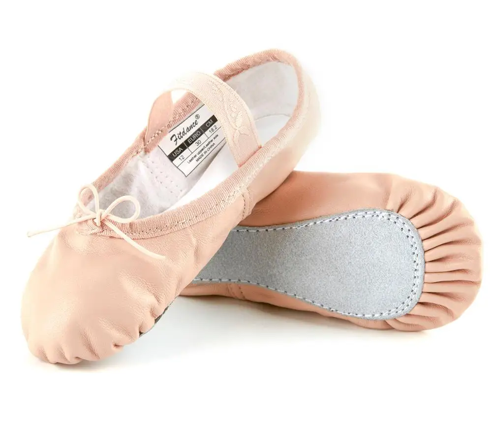 s.lemon First Grade Top Layer Leather Ballet Dance Yoga Shoes Slippers Split Sole Flats Pumps for Girls Kids