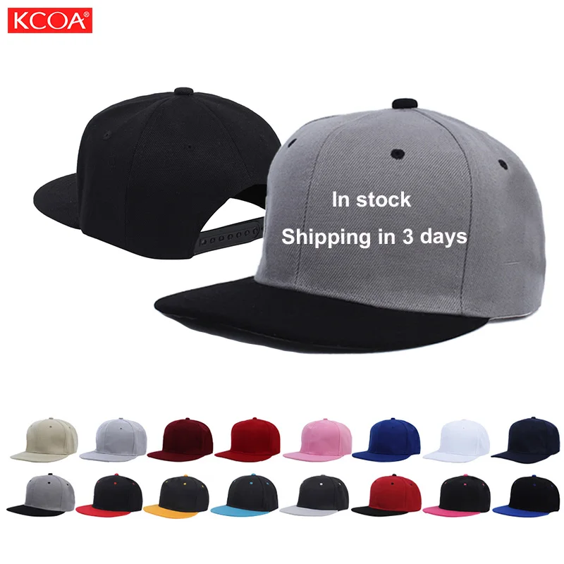 

Customized Adjustable Breathable 100% cotton Snap Back Hats 6 Panel Plain Baseball Cap Flat Brim