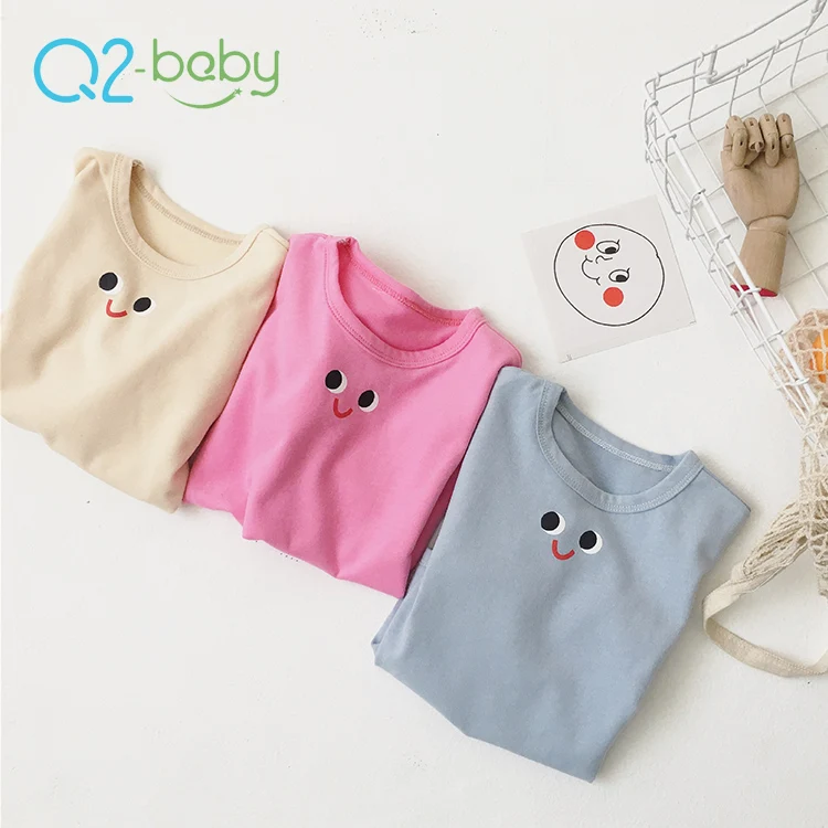 
Q2 baby Cartoon Eye Printed Cotton Long Sleeve Baby Boy Girl Pullover T Shirts  (62331204415)