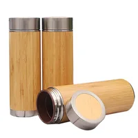 

Seaygift Customized Alibaba 2019 New Product Vacuum Insulated Bottle Creative Bamboo Outdoor Stainless Steel Water Bottle