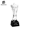 wholesale free logo star glass crystal trophy
