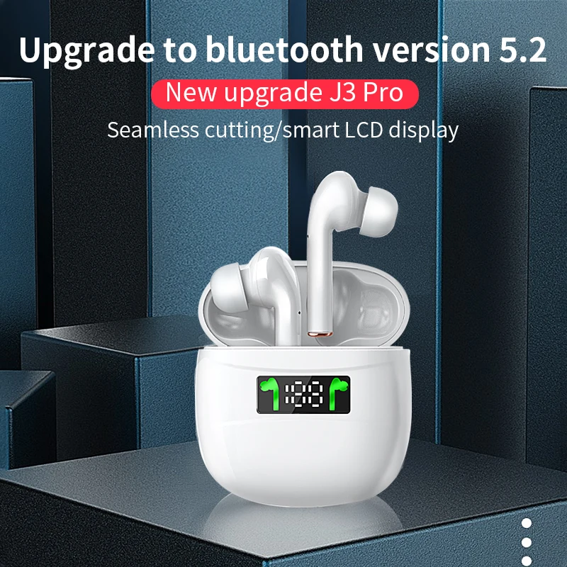 2021 NEW Earphone J3 PRO Headphone BT5.0 True Wireless Headset Mini Noise Cancelling Portable Hand Free Earphones J3 pro - ANKUX.COM