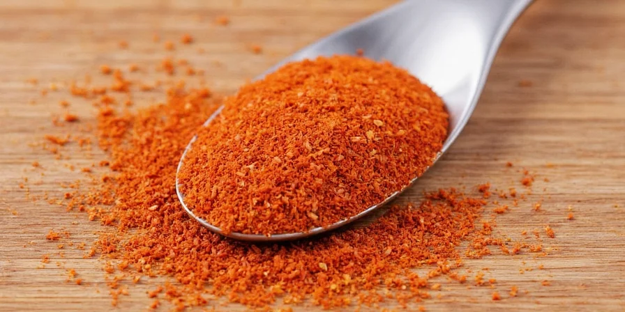 Togarashi spice bottle next to other spices in a kitchen