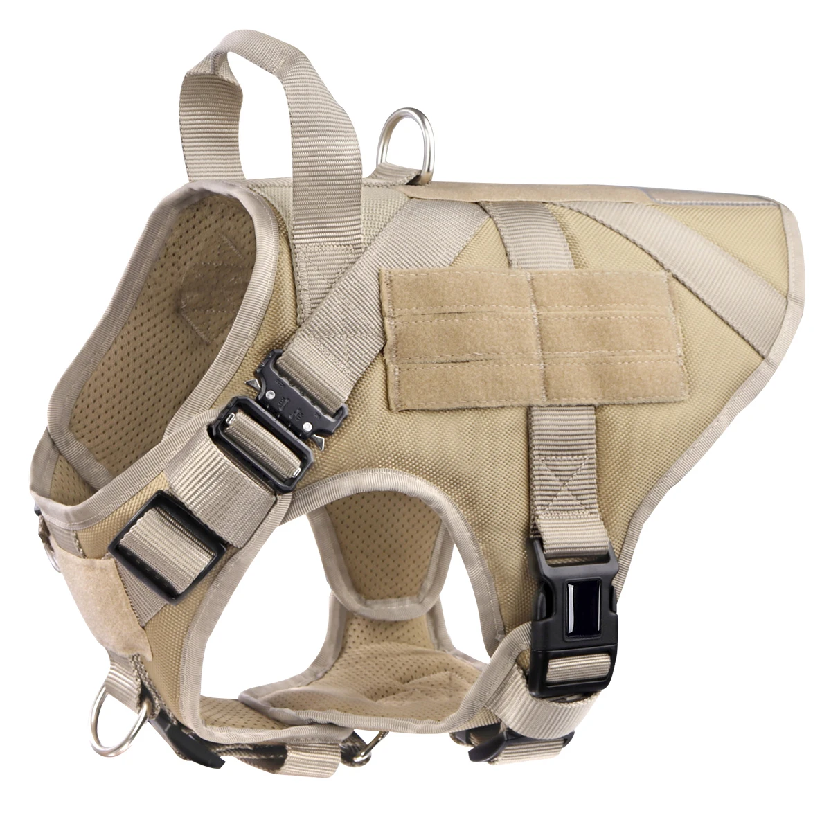 

Military K9 No Pull Adjustable Metal Buckle Tactical Dog Harness For Walking Hiking Hunting