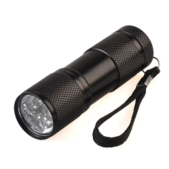 Hot Pocket UV Torch Light 395nm 365nm 9 LED UV Flashlight Nichia with AAA Dry Battery
