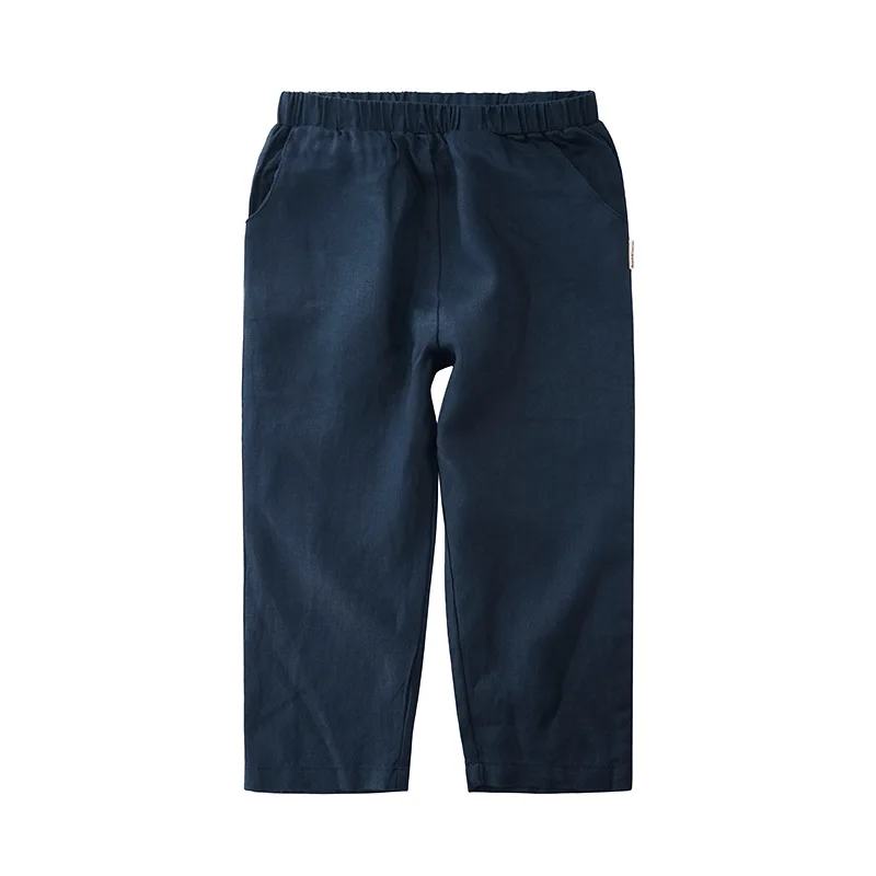 

children boys 100% Linen pants kids clothing boys sweatpants