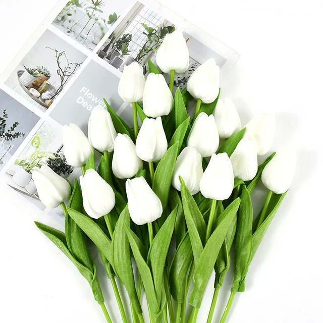 

35 cm Tulip Flower Artificial Garden10/5Pcs PE foam Fake Flower for wedding Ceremony Decor Home Garden Bouquet Decor