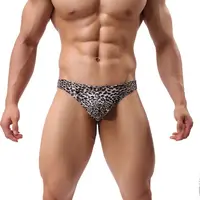 

Men's Sexy T-Back Thongs G-Strings Male Leopard Print Low-Rise Man Comfortable Underwear