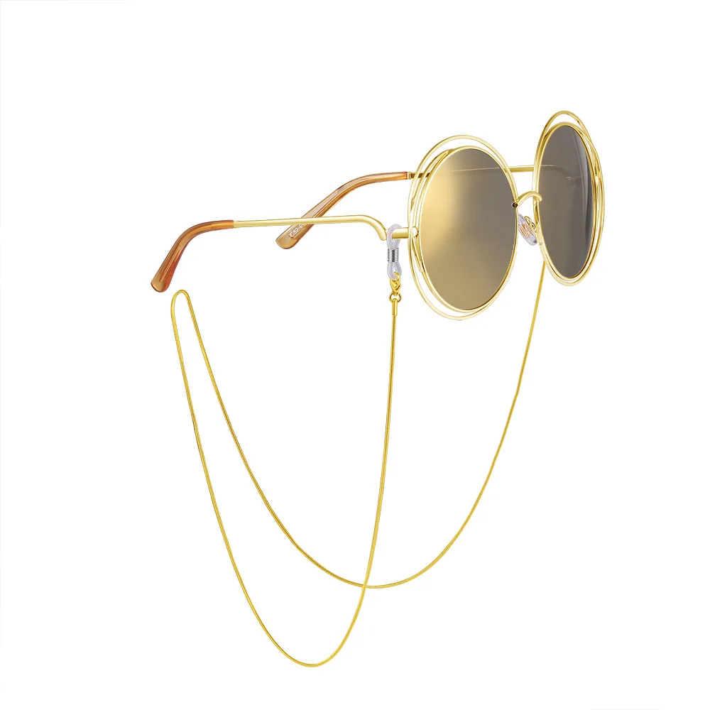 

Fashion Wholesale Bone 24K Gold Stainless Steel Snake Gold Glasses Chain ,Metal Glasses Chain, Gold,silver,rose gold,black