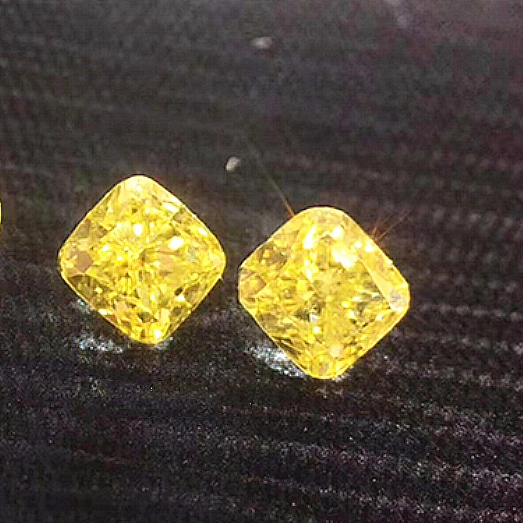 

SGARIT loose diamond wholesale SI-VS 0.61ct or 0.645ct one Pairs genuine natural Yellow Diamond for jewelry making