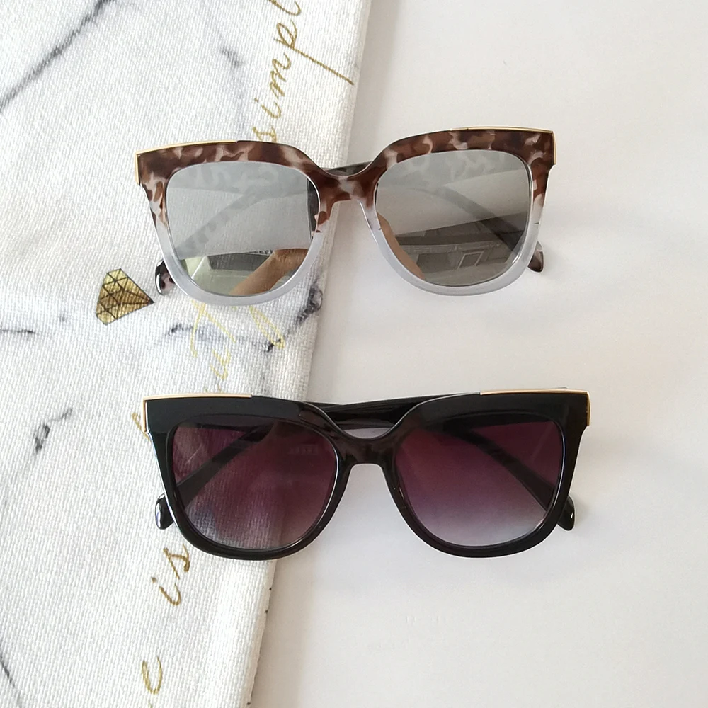 

VIFF HP20255 Tortoiseshell Sun Glasses Hot 2021 Fashion Style Multi Color Oversize Cat Eye Sunglasses