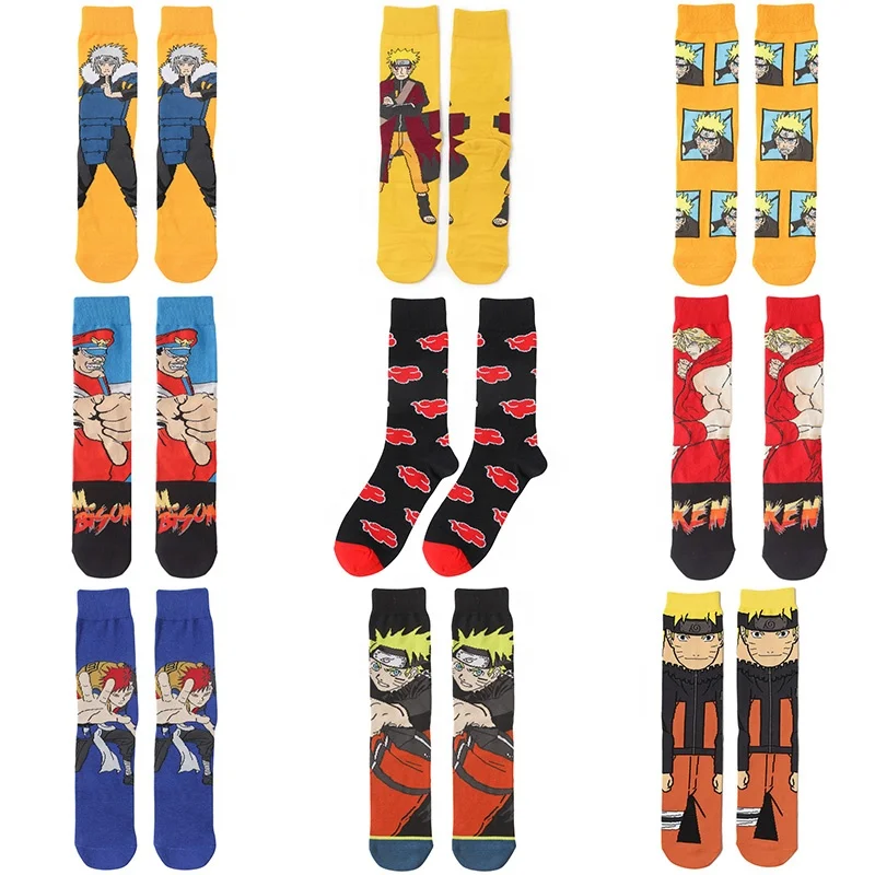 

Wholesale hotsale funky fashion comics Character Funny Socks Cotton men Calcetines crew cartoon socks