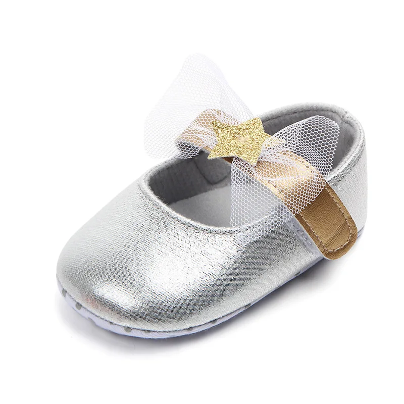 

Baby Shoes Soft Sole Toddler Glitter Baby Princess Shoes Casual Butterfly Lace