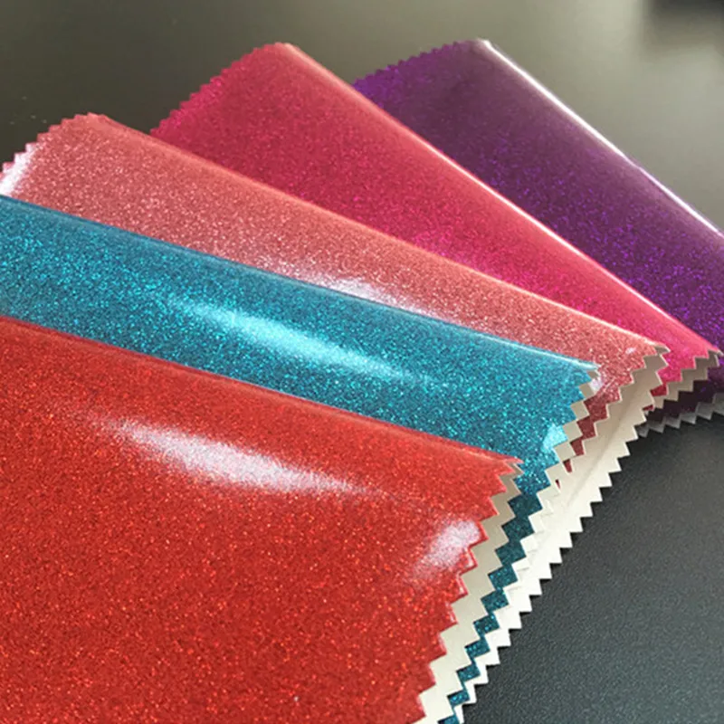
(BY1006) Bags Shoes Bows DIY Sewing Material 0.6mm PU Leather Canvas Glitter Vinyl Fabric 