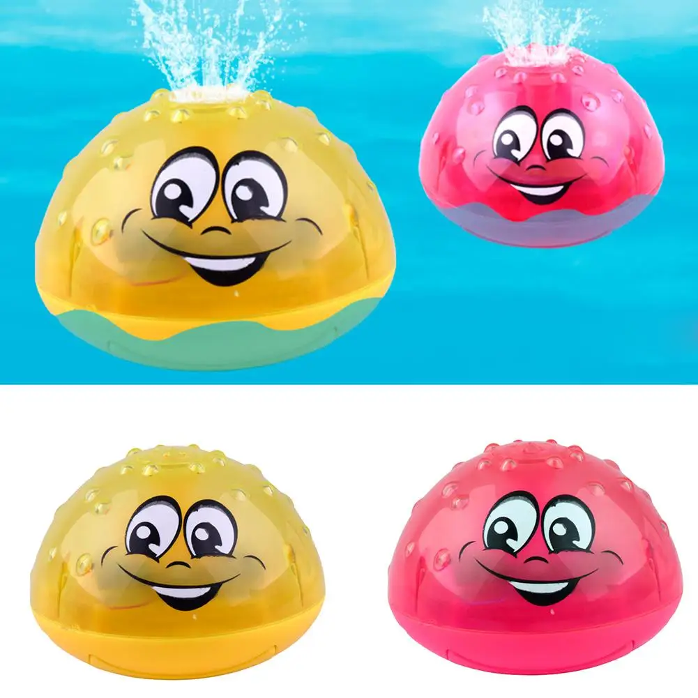 Lovely Led Flashing Bath Toys Light Up Musical Ball Water Squirt