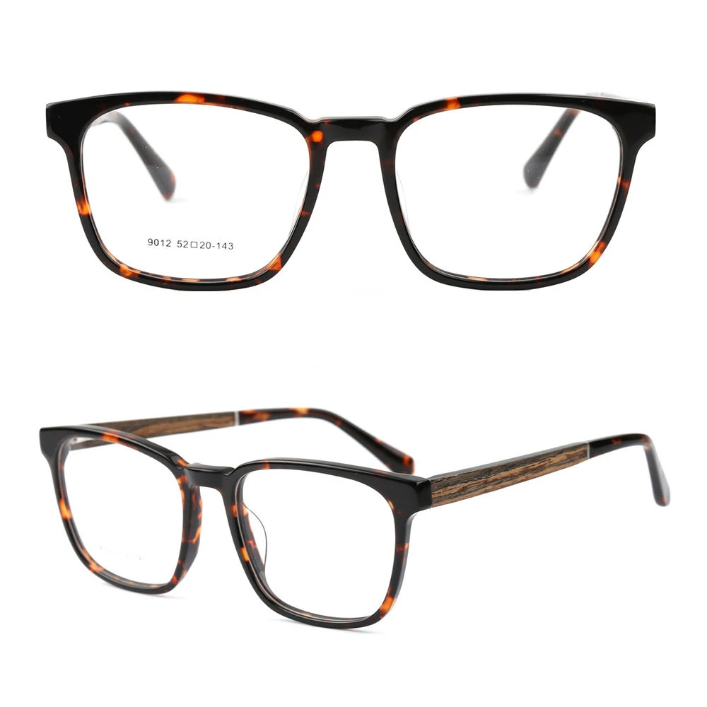 

European unisex design acetate wood combined optical frame Glasses