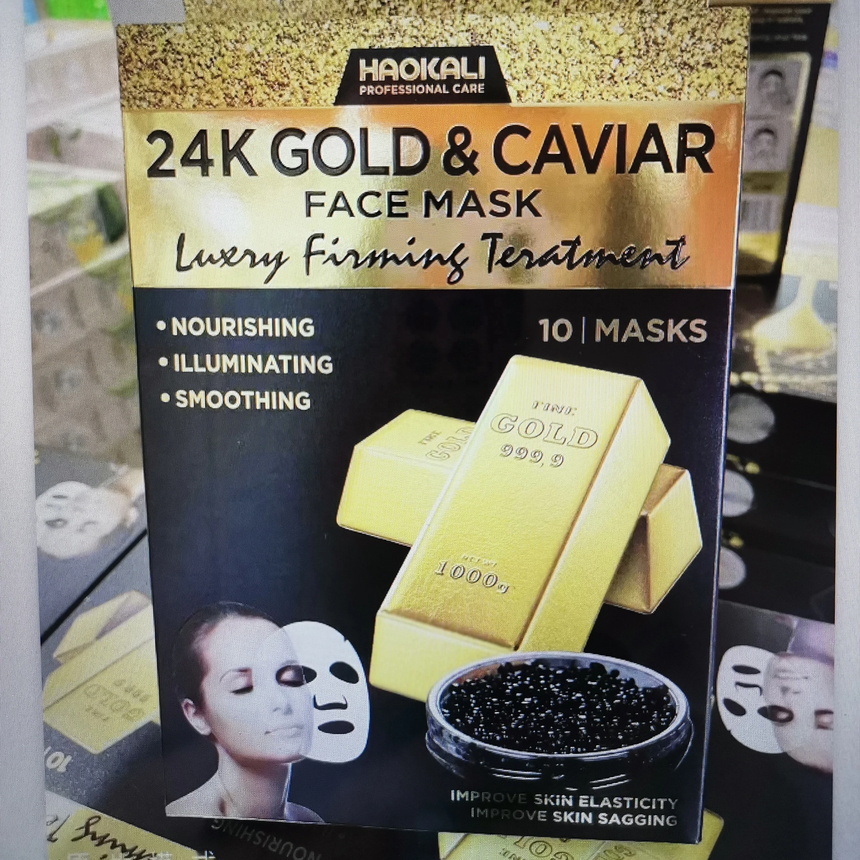 

Best Seller Wokali 24K GOLD Peel-Off Mask-GOLD & CAVIAR Peel Off Facialmask with Nourishing, Illuminating & Smoothing Function