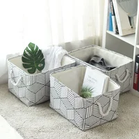 

Canvas Storage Basket Fabric foldable Organizer with Handles for Toys, Clothes, Kids Room, Nursery, gift