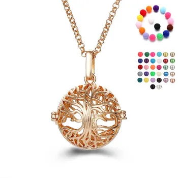 

2020 March Expo Hollow Tree of Life Locket Essential Oil Diffuser Necklace Mexican Style Tree of Life Aroma Diffuser Necklace