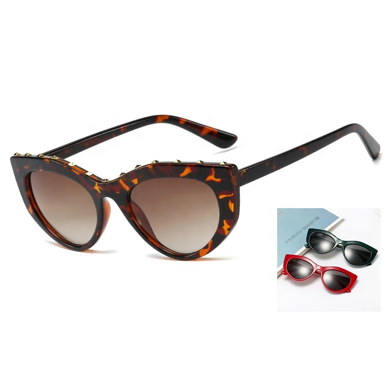 

Amazon best selling vintage retro UV400 protection leopard print small cat eye sunglasses sun glasses for women