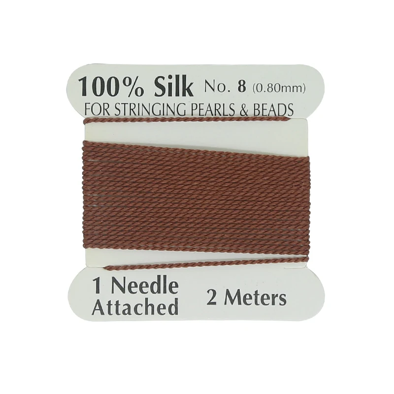 

XuQian Wholesale Factory Price Supply  Multicolor Silk Cord 100% Natural Brown Silk Cord