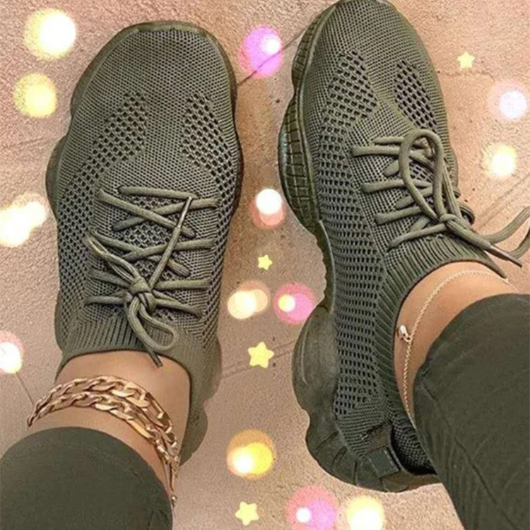 

big size 43 ready to ship fashion 3D fabric fly knitted light weight women casual walking shoes, Any color