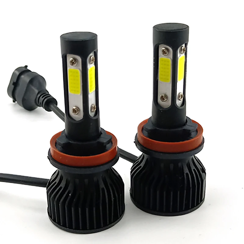 

Hot sell h4 led lights 4 sides led headlight x7 6000k 8000lm led headlight bulb