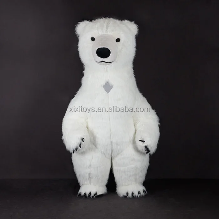 

2m/2.6m/3m tall stage performance adult White Polar Bear Mascot Costume wearable walking plush polar bear cartoon costumes