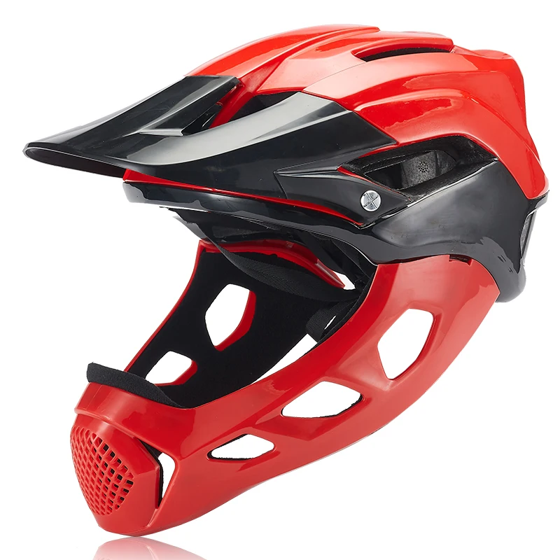 

Wildmx ALLCROSS Adults Full Face All Mountain Bike Helmet Enduro MTB Bicycle Helmet Removable Chin Bar CE CPSC Certified, Colorful