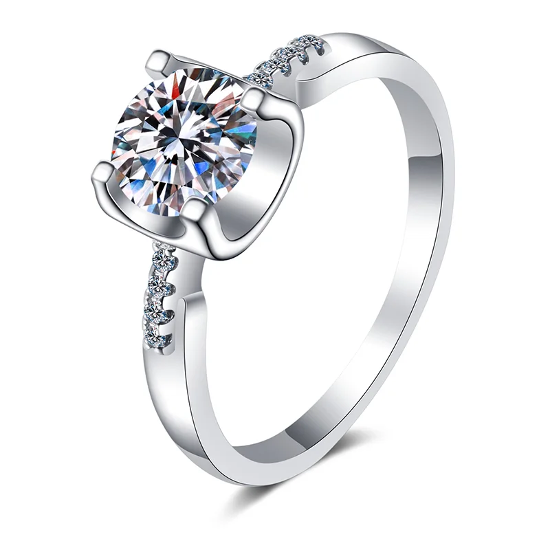 

Customized wholesale unique vvs moissanite engagement rings diamond alternatives