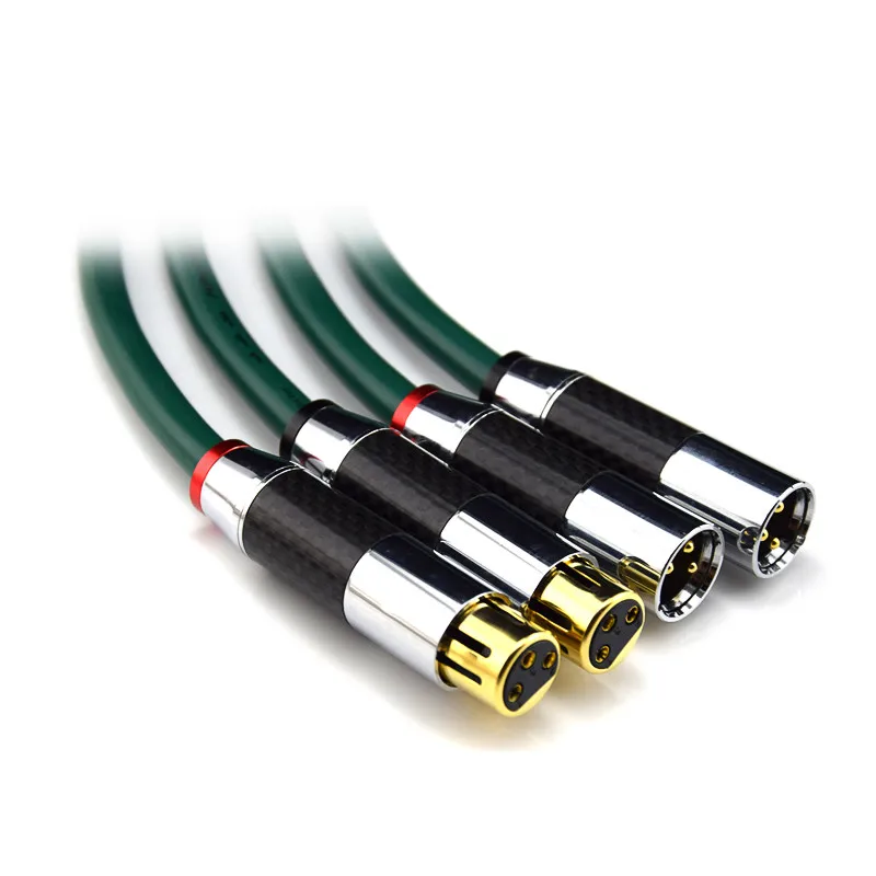 

One Pair HIFI 2 core Pure Copper OCC 3 pins Female XLR to Male XLR Balanced Audio Cables