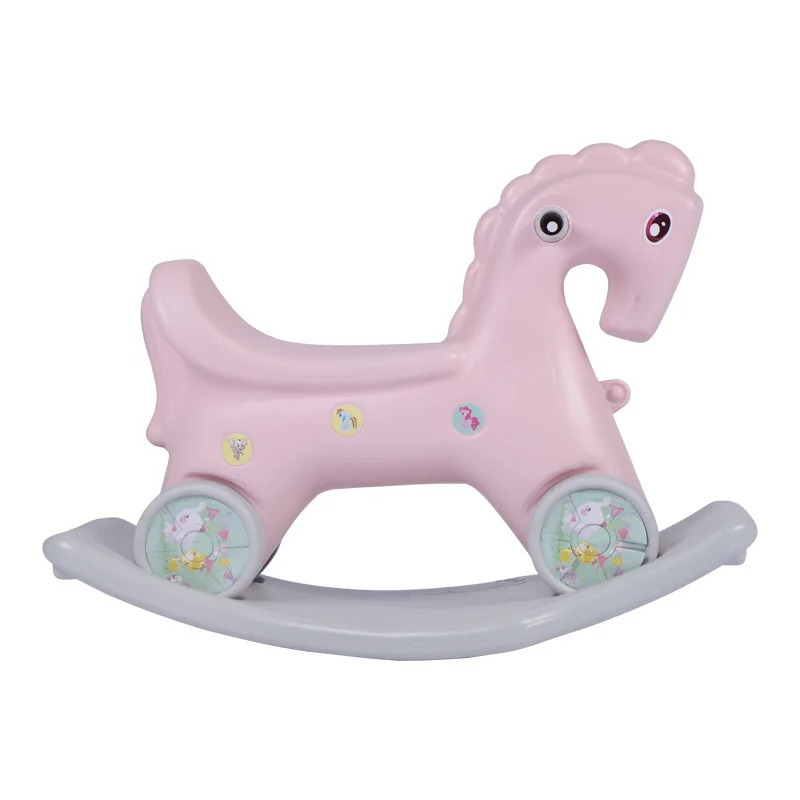 
Indoor playground equipment kindergarten playground kids plastic baby rocking horse rides 