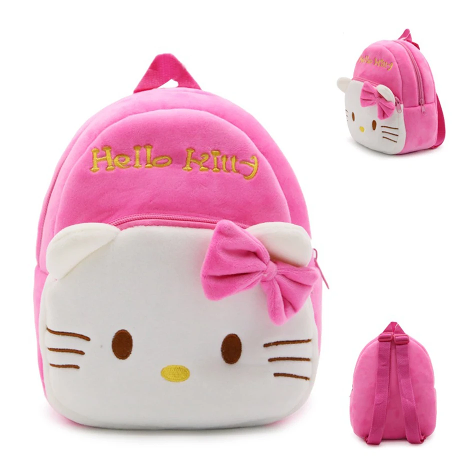 

1-3 Years Baby Plush Backpack Cute Cartoon Animal Cat Plush Bag Soft Toy Children's School Bag, Accept customized color