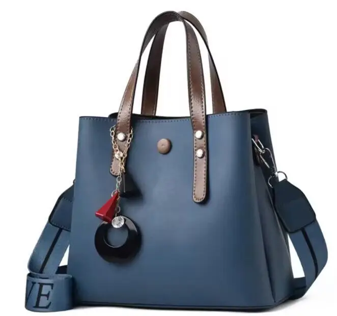 

Bolsos Para Mujeres Fashion Diagonal Large Capacity Tote Bags Women Handbags Ladies Pu Leather Wide Straps Shoulder Bag