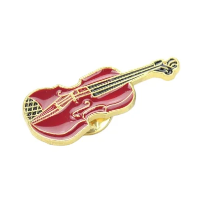 

Personality Musical Instruments Violin Brooches for Women Enamel Pins Fashion Coat Accessories Collar Brooch