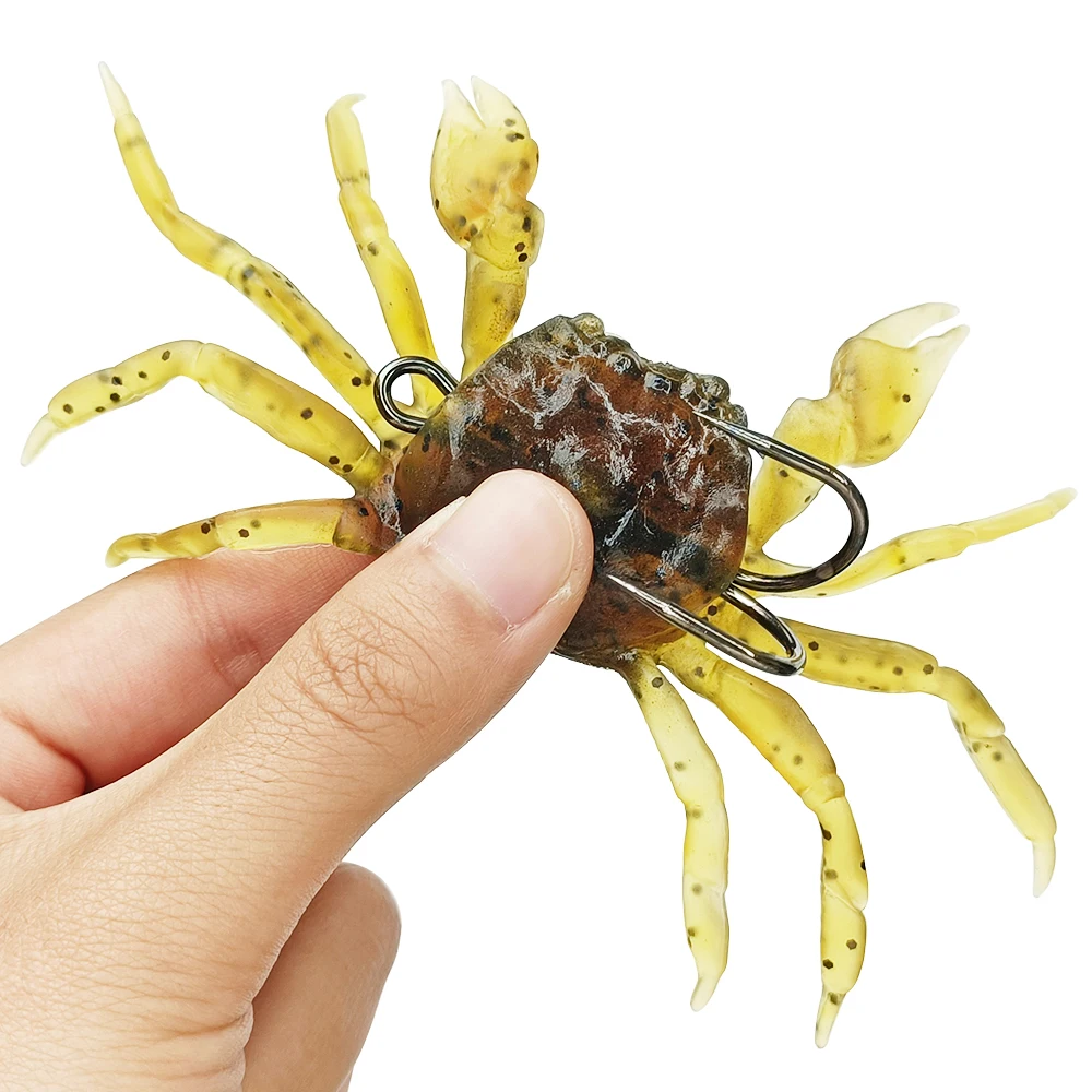 

Newbility wholesale OEM 13cm 33.5g soft fishing lure artificiais 3D simulation crab with hook, 3colors