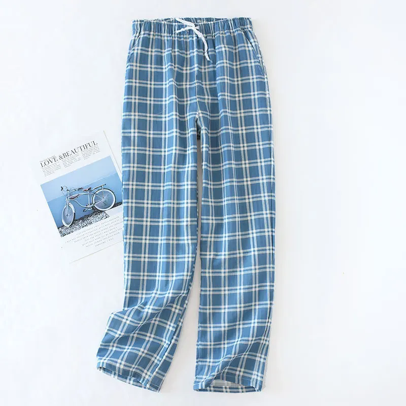 

High Quality Fuzzy Plaid Home Pant Pajamas Cotton Soft Mens Pajama Pants For Holiday