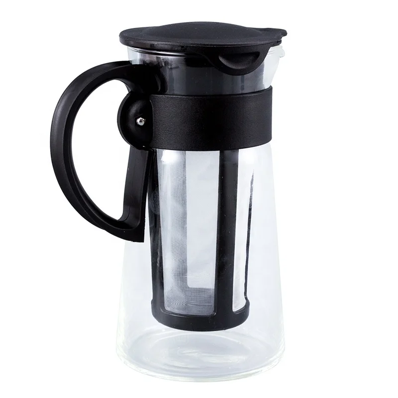 

Glass Pitcher Carafe 650ml Cold Brew Iced Coffee Maker and Teapot Infuser with Spout