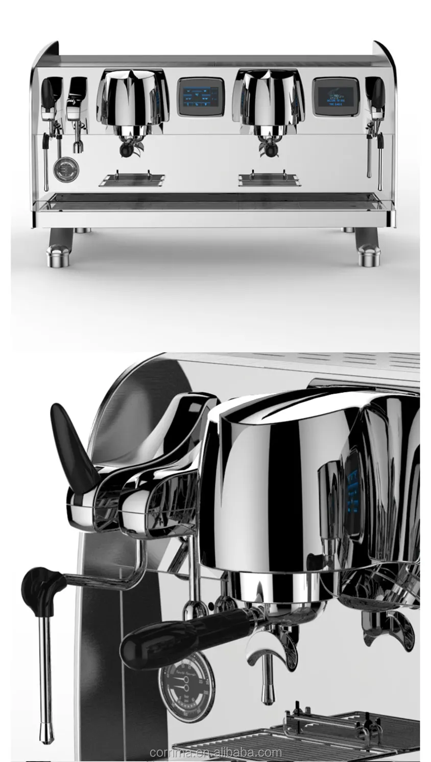 Double Group Commercial Coffee Machine With Rotation Pump Crm3202 Buy Filter Coffee Machine