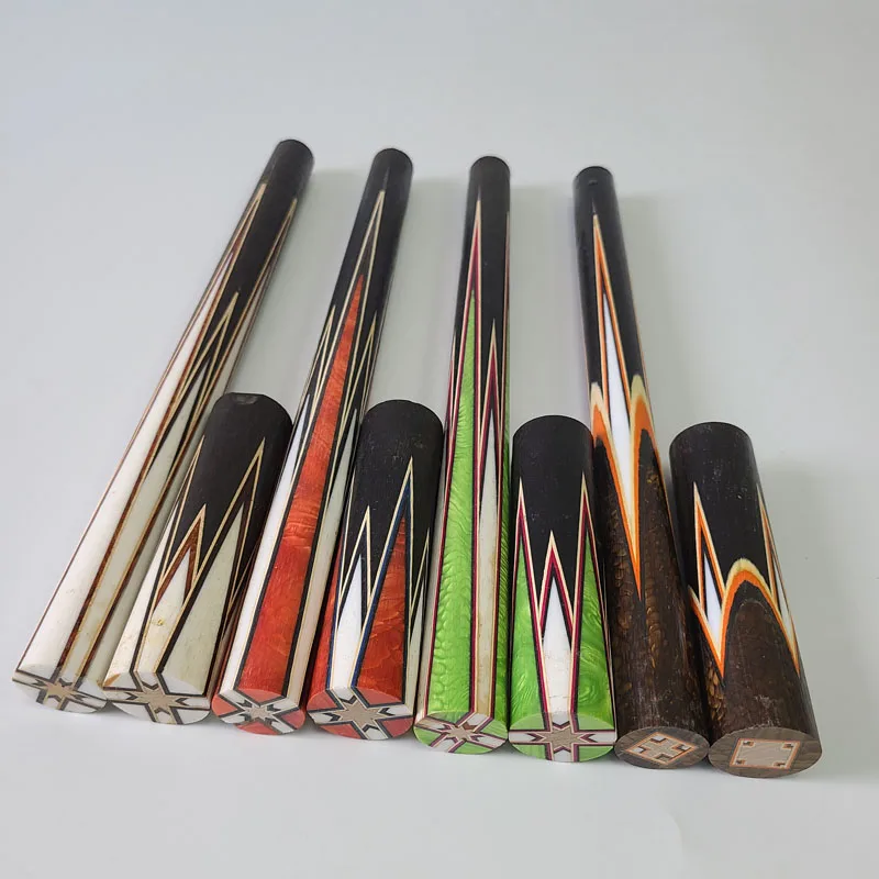 Xmlivet Half-finished 8pieces Round Blue Dragon Round Inlay Wood Pool Cue Butt Sleeves Custom Billiard Sticks for Cue Makers
