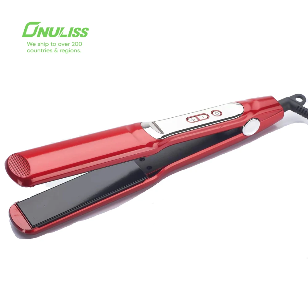 

Custom Straighten Ceramic Infrared Hair Straightener Wholesale Titanium Hair Styling Electrical Hair Salon Tools Flat Iron