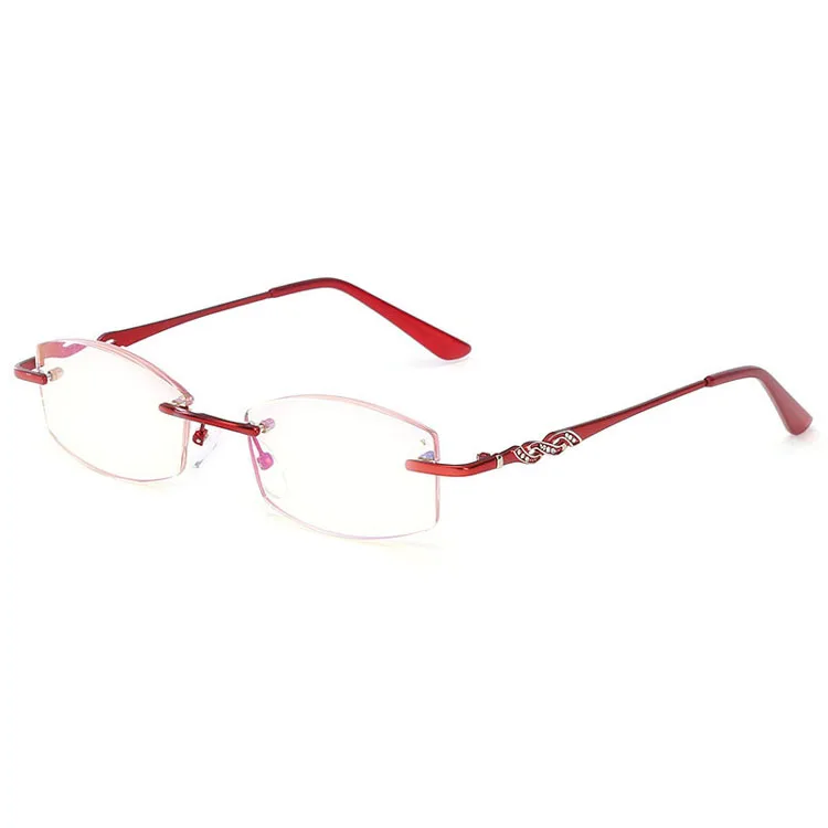 

diamond stylish women rimless custom metal reading glasses