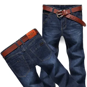 

Support OEM Customized Male Casual Trousers Retro Blue Work Wear Formal Regular Straight Mens Jeans