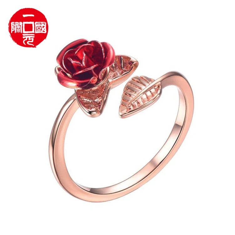 

Fashion zircon open wedding ring gold-plated men's ring