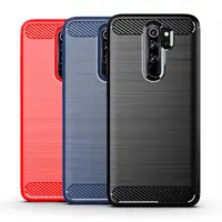 

Carbon Fiber Shockproof Soft TPU Back Cover mobile Phone Case For xiaomi redmi note 8 Pro