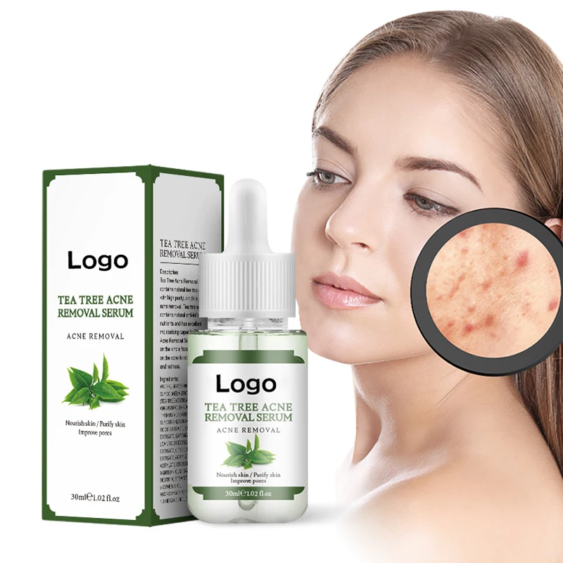 

OEM ODM Tea Tree Oil Face Serum Cuidado De La Piel Acne Treatment Repair Serum Soins Visage Acne Scar Remover Skin Care Serum