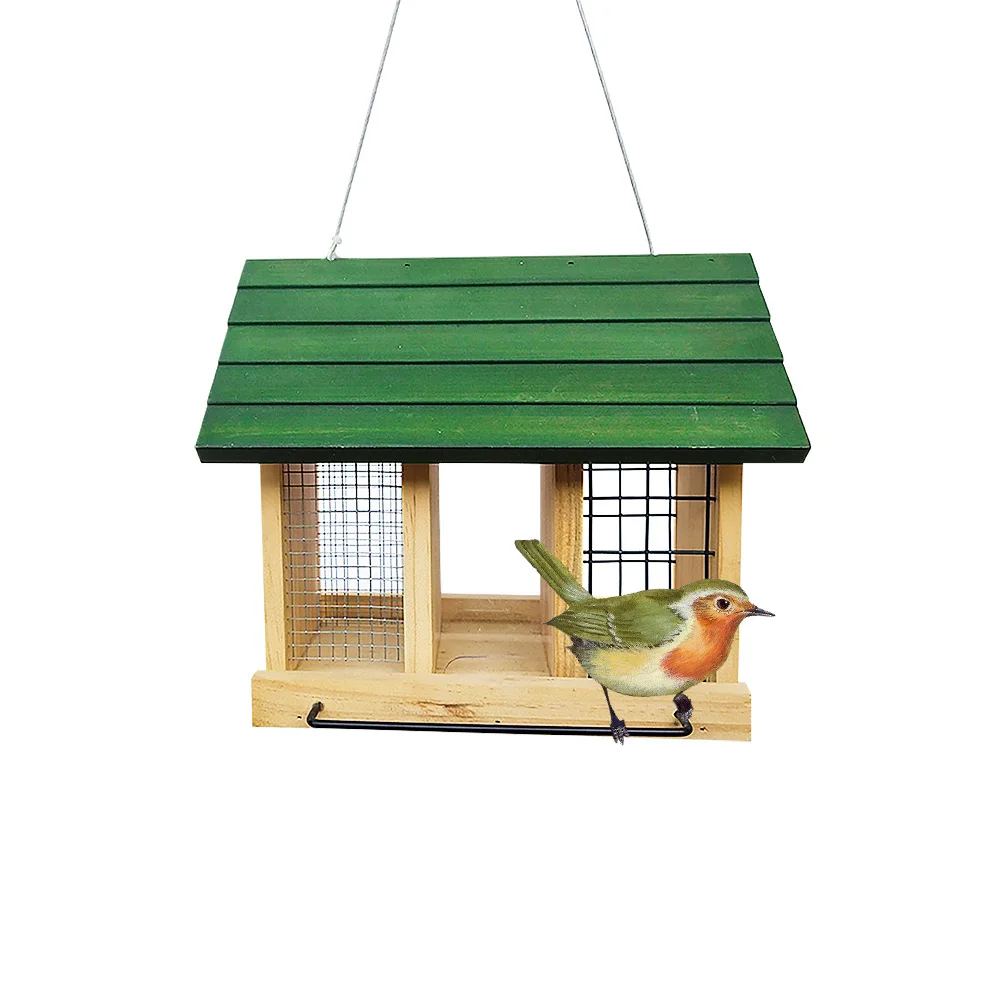 

Window Wild Feeders House Garden Decorative Wood Hanging Outdoor Bird Feeder Wooden, As picture