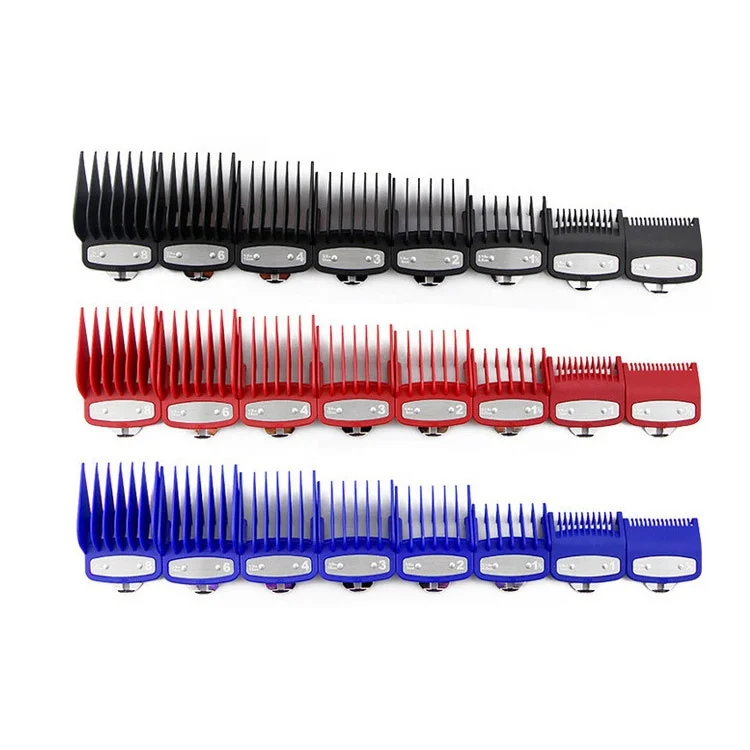 

Three Color 8 Sizes Universal Hair Clipper Limit Comb Guide Attachment Size Barber Replacement Hair Styling Tool Accessories, Blue